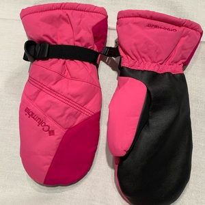 Columbia youth Large pink snow mittens